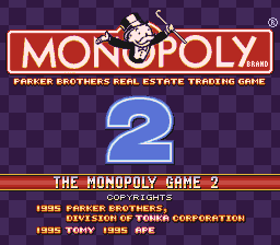 Monopoly Game 2, The (Japan) Title Screen
